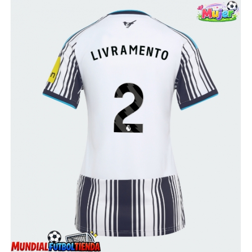 Camiseta Newcastle United Tino Livramento #2 Primera Equipación Replica 2026-27 para mujer mangas cortas